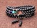 AmorWing Buddhist Prayer 108 Mala Beads Matte Onyx 7 Chakra Semi Precious Gemstone Bracelet/Necklace 6mm