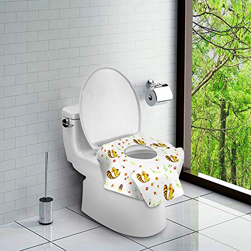 Disposable Toilet Seat Covers, Rquite Large Potty Full Cover, Portable Individually Wrapped No Slip Perfect for Travel, Home Use, Toddler Potty Training, The Pregnant, Kids and Adults(20 Packs)  - Thumbnail 5