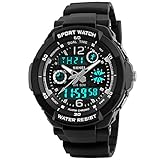 Takyae Kid Watch Digital LED Quartz Alarm Date Sport Waterproof Wristwatch For Child Boy Girl S Black