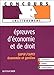 EPREUVES ECONOMIE DROIT CAPLP/CAPET ECO GEST (Ancienne édition) by 