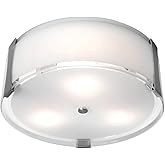 Access Lighting 50120-BS/OPL Tara Flush Mount, 3-Light 180 Total Watts, Brushed Steel