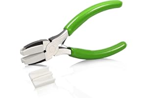 SPEEDWOX Double Nylon Jaw Pliers 5 Inches with Extra Nylon Jaws Wire Straightener Pliers with Double Leaf Spring Jewelry Maki