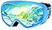 picador Ski Snowboard Goggles OTG with Anti-Fog UV400 Protection Lens Snow Goggles for Youth Teenagers Kids Girls Boys(Blue)