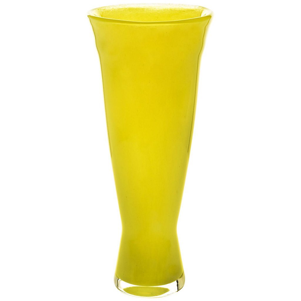 Vase, Vase en verre, Vase de fleurs, Collection "VIP STILLER", jaune