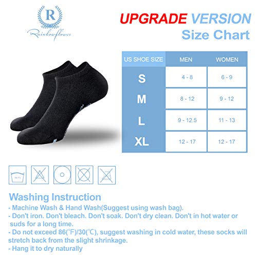 Rainbow flower Black Ankle Athletic Running Socks Men\'s Cotton Moisture Wicking Low Cut Socks High Stretch Seamless Toe Full Size Gift Box