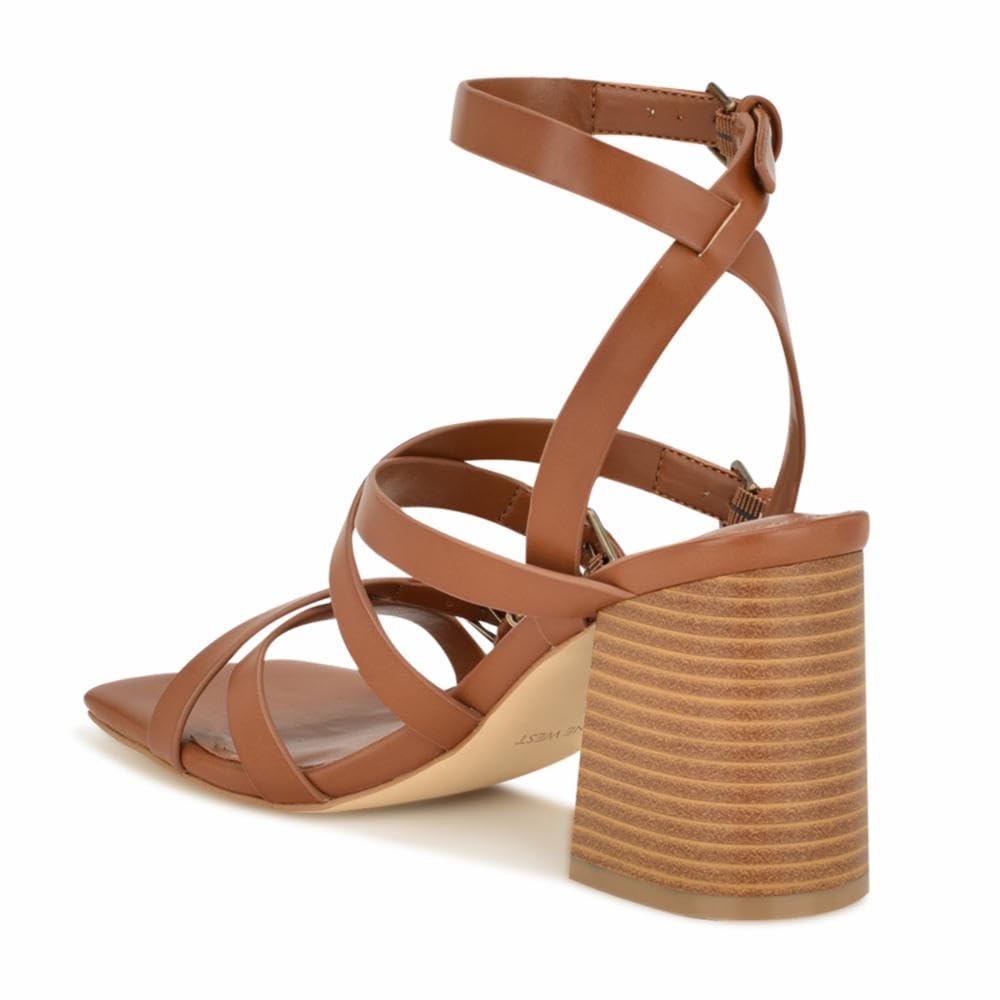 Nine West Women’s Karrly3 Heeled Sandal, New Luggage 120, 6.5