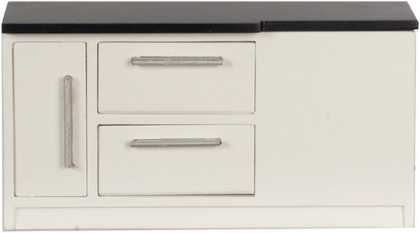 Amazon Com Melody Jane Dollhouse Black White Corner Unit Modern Miniature Kitchen Furniture Toys Games