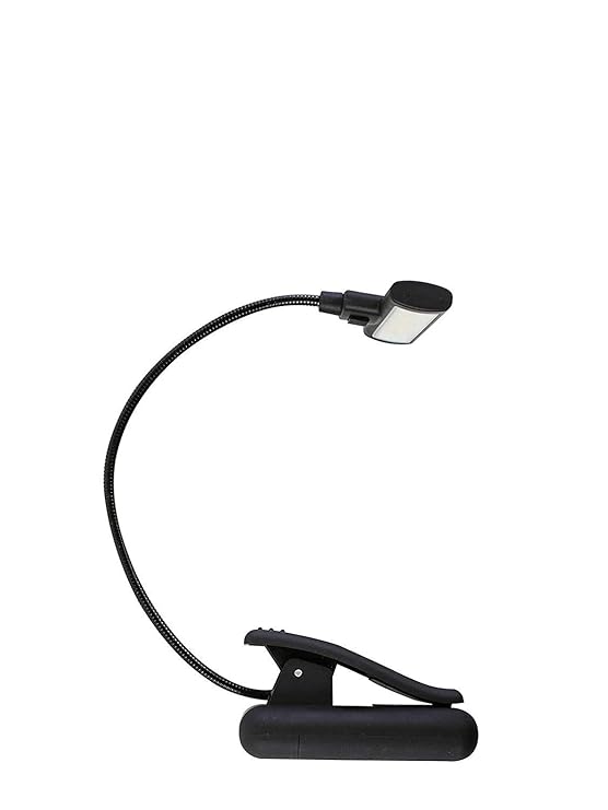 JEEJEX Easy Clip On COB LED Book Light Sturdy Adjustable Book Reading Lamp w/Flexible Arm Lightweight Eye-Care Night Reading Clip On Bed Light Perfect for Bookworms & Kids (One Arm)
