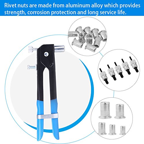 STARmoon 86Pcs M3-M8 Threaded Nut Rivet Insert Tool Set Riveter Rivnut Riveting Kit