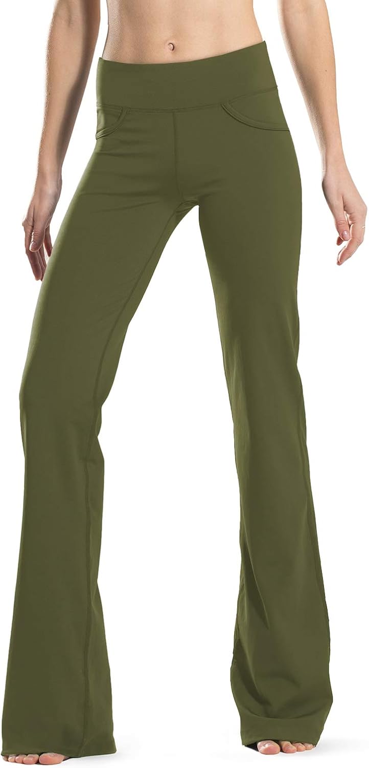 Safort 28" 30" 32" 34" Inseam Regular Tall Bootcut Yoga Pants, 4 Pockets, UPF50+ at  Women’s Clothing store