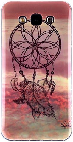 For Galaxy E5 SM-E500F , ivencase Beautiful Dream Catcher [Soft TPU Gel] Pattern Flexible Ultra Thin Slim Texture Protective Rear Case Cover Perfect Fit for Samsung Galaxy E5 SM-E500F + One "ivencase " Anti-dust Plug Stopper