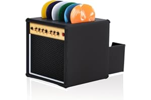 1Pc Empty 3D Printed Guitar Picks Display Holder Box With Drawer, Amp Speaker Style, Storage Box For Guitar Players And Music
