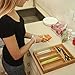 BAMBUROBA Bamboo Kitchen Drawer Organizer,Expandable Silverware Organizer,Utensil Holder and Cutlery Tray with 7 Slots,Gadgets Storage Divider (Natural, 10.24