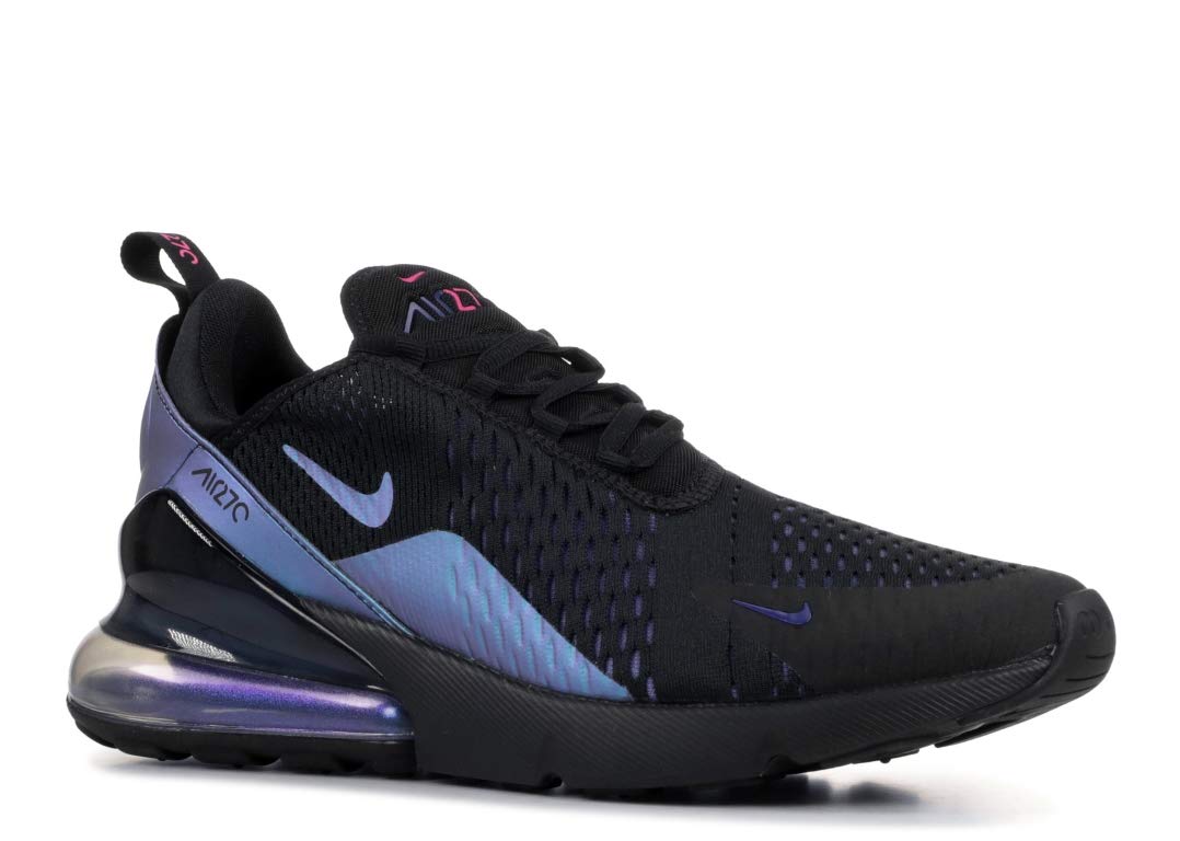 nike air max 270 trainers black laser fuchsia regency purple anthracite