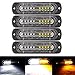 XT AUTO LED Strobe Warning Light 4.4-inch Ultra Thin Slim 10 LED Light Head Emergency Hazard Beacon Caution Flashing Police Lights for Truck Car Pickup Vehicle Amber White 4-pack