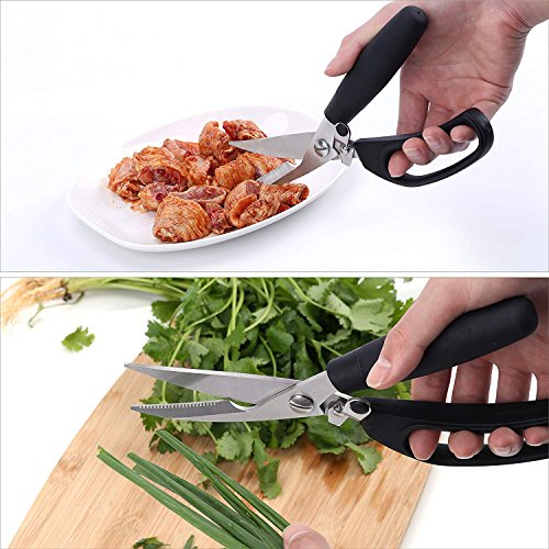 Kitchen Utensil Accessories Set, Beyetori Stainless Steel Cooking Tongs, Fish Turner, Kitchen Shears for BBQ Grill Cook Fry Home Poultry