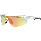Rawlings Game Youth Baseball Sunglasses, Shiny White/Orange Mirror, 64mm