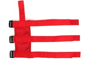 Aramox Fire Extinguisher Bracket, Auto Car Fire Extinguisher Fixing Holder Belt Adjustable Strap Fit for/Gladiator(Red)