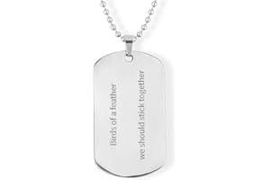 Birds of a Feather Necklace, Stainless Steel Singer Album Inspired Merch with Flannel Trendy Pendant Necklace Jewelry Gifts f