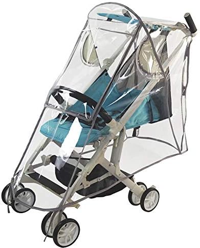 Absolutely Perfect Toddler Children Transparent Rain Cover Rain-Proof for Baby Stroller Buggy Pushchair Pram Grey Half-Open