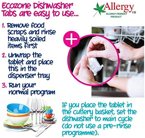 EcoZone Classic All-In-One Dishwasher Tablets, Effective Cleaning Formula Cuts Through Grease & Grime - Image 3
