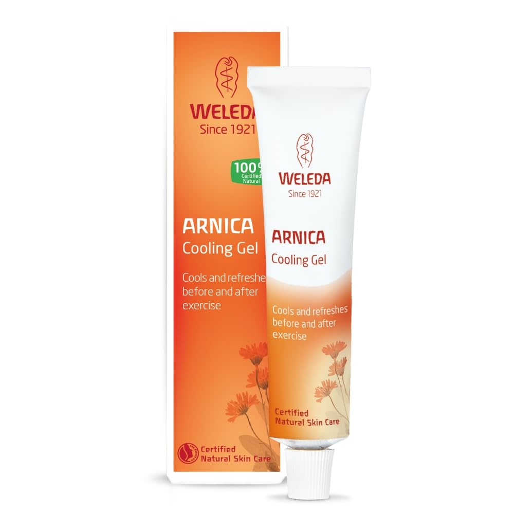 Weleda Cooling Arnica Gel, For Pre & Post Exercise, Helps Stimulate Blood Flow, For Massage, Non-Sticky, 100% Certified Natural, Vegan, 25g