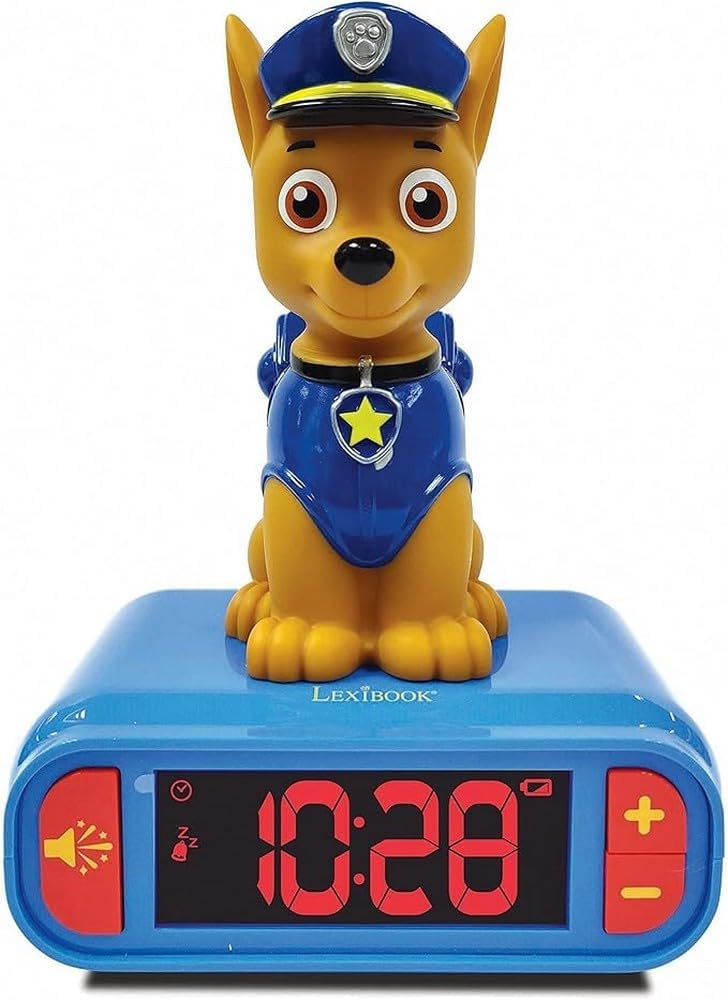 Lexibook Paw Patrol Chase Nightlight Alarm Clock