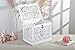 Wedding Card Box, Money Box With Lock Slot, DIY Wooden Money Box, Used for Wedding Reception, Anniversary, Baby Shower, Birthday Party, Graduation Party Decoration(White)