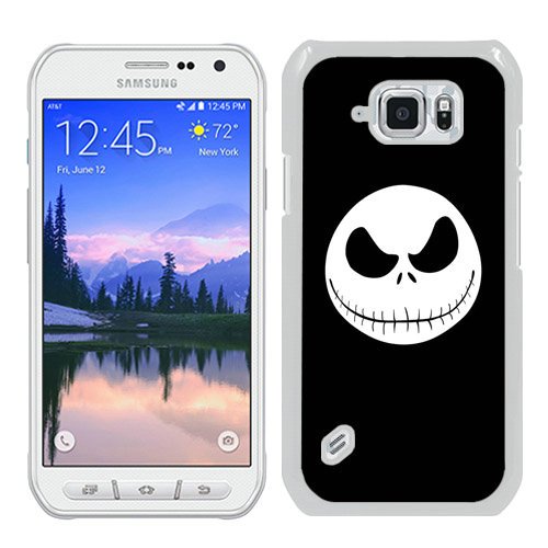 Generic The Nightmare Before Christmas Halloween Tim Burton Jack Skellington White Samsung Galaxy S6 Active Shell Phone Case,Luxury Cover