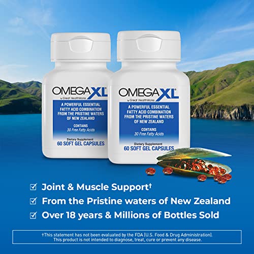 OmegaXL Joint Support Supplement Natural Muscle Support, Green Lipped