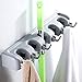 SHSYCER Mop and Broom Holder Wall Mounted Garden Tool Organizer Rake or Mop Handles 5 position with 6 Broom hooks garage Holds up to 11 Tools for Garage Garden Kitchen Laundry Offices