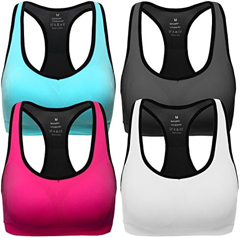 MIRITY Women Racerback Sports Bras - High Impact Workout Gym Activewear Bra