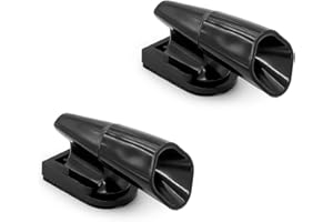 8sanlione Deer Whistles for Car, 2 Packs Ultrasonic & Wind Deer Alert for Car Avoids Animal Collisions, Deer Warning Devices for Vehicles & Motorcycles (Black)