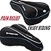 UShake Bike Gel Seat Cushion Cover, Bicycle Saddle Seat Cover for Women and Men in Road Bike Cruiser and Stationary Exercise Bike, Outdoor or Indoor Cycling-BU