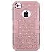 Majesticase iPhone 4/4S Case - 3 Layers Diamante Bling Crystals Full Body Hybrid Armor Protection Cover + FREE Stylus in Rose Gold