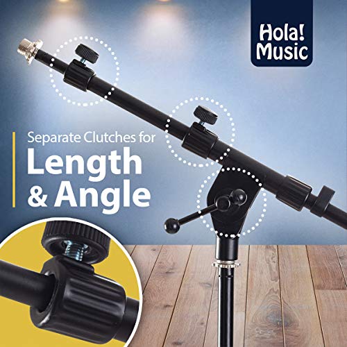 Hola! Music Mic Stand w/ Adjustable Height for Home, Studio, Office or