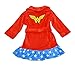 DC Comics Big Girls Wonder Woman Velvet Fleece Robe, Red, X-Small