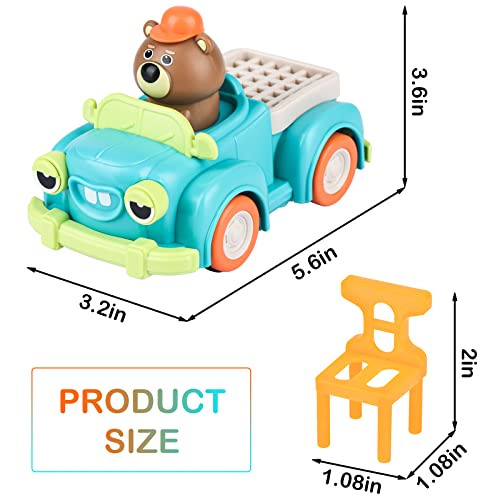 Funkprofi Toy car with Chair, Stacking Chairs Pickup Trucks for Kids
