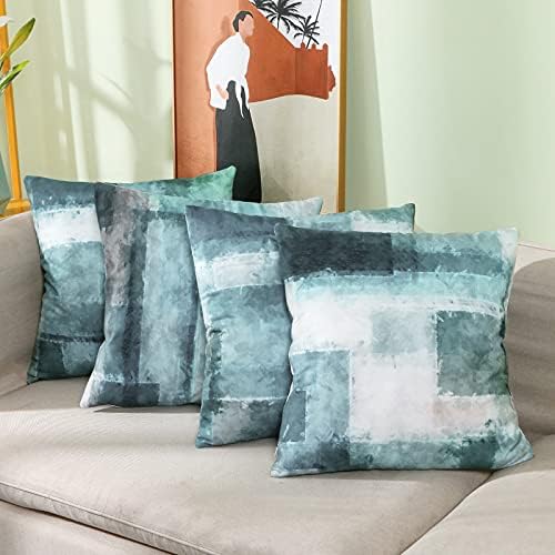 Colorful abstract artwork throw pillow cover priced at $16.99.