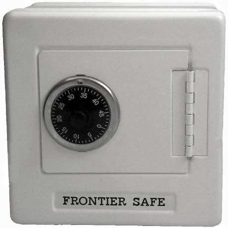 Frontier Safe - Metal Bank with Combination Lock - White