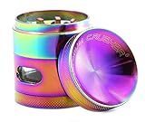 Chromium Crusher 1.6 Inch 4 Piece Tobacco Spice Herb Grinder - Pick Your Color (Rainbow with window)