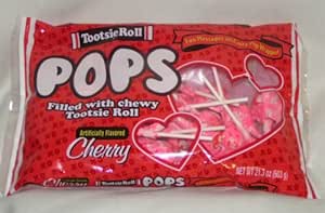 Amazon.com : Tootsie Pops Cherry Valentines Day 25 ct box ...