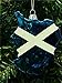 Glass Country of Scotland Shaped Royal Lion Crest Scottish Christmas Tree Ornament