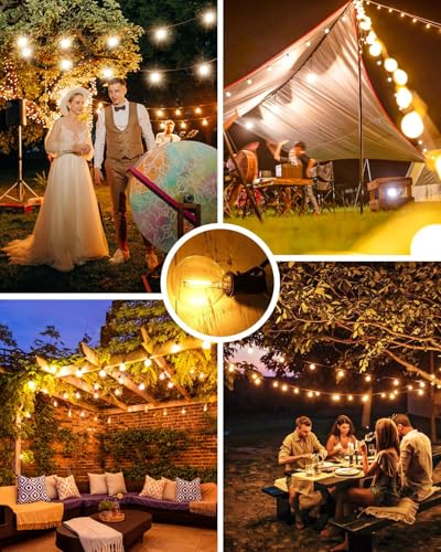 kolpop [Dimmable & Timing String Lights Outdoor, 9.7M/30FT Outdoor Lights, 10+1 LED Bulbs Waterproof String Lights Terrace Outdoor, Indoor Deco for Garden, Patio, Party