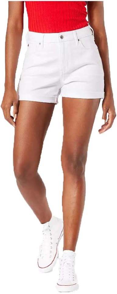 white high waisted levi shorts