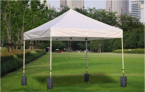 CACTIYE Canopy Weight Bags for Pop up Canopy Tent, Sand Bags Leg Weights for Instant Outdoor Sun Shelter Canopy Legs, 4-Pack (Bags Only, Sand Not Included) (4Cylinder, Black) - Thumbnail 4