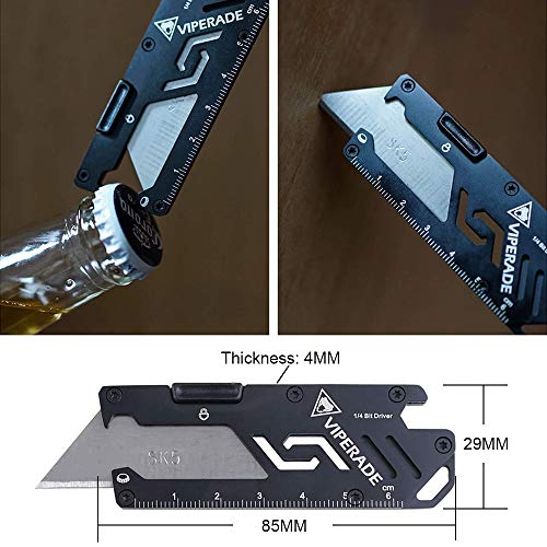 Utility Knife 5 in 1, VIPERADE Keychain Knife with Bottle Opener
