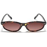 TIJN Small Rectangle Polarized Sunglasses for Women & Men – Cat Eye Retro Slim Square UV400 Shades for Driving & Daily Wear