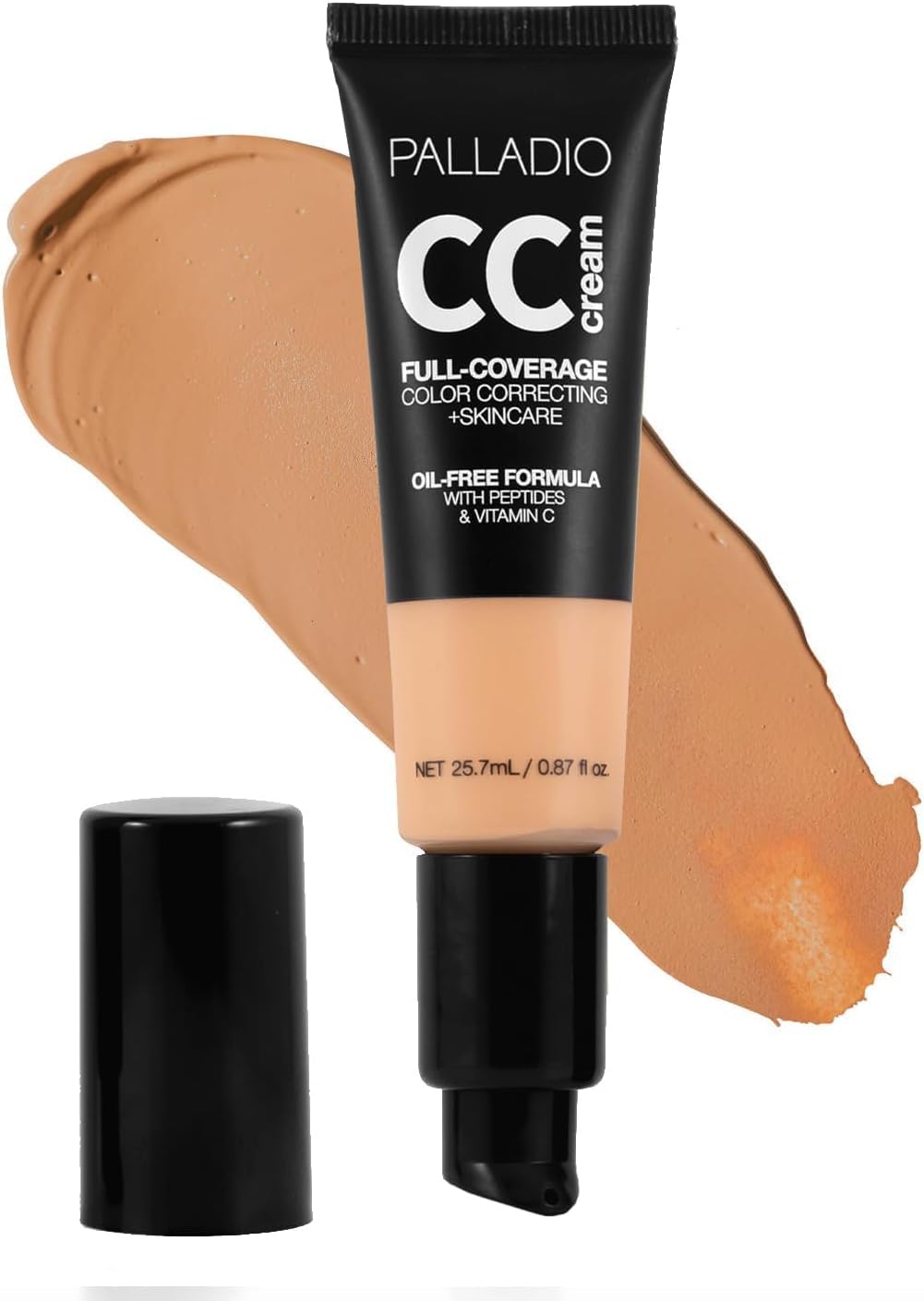 Palladio Full-Coverage Color Correction CC Cream, Oil-Free with Peptides & Vitamin C, Best for Correcting Redness and Uneven Skin Tone, Buildable Foundation Coverage (Medium 31C, Cool Undertone) — image 1