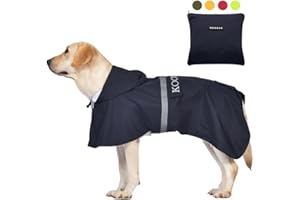 KOOGAL Pet Large Dog Raincoat Apparel Poncho Waterproof for Medium Large Sized for Dog Rain Coat Clothes (Navy Blue, 5XL)